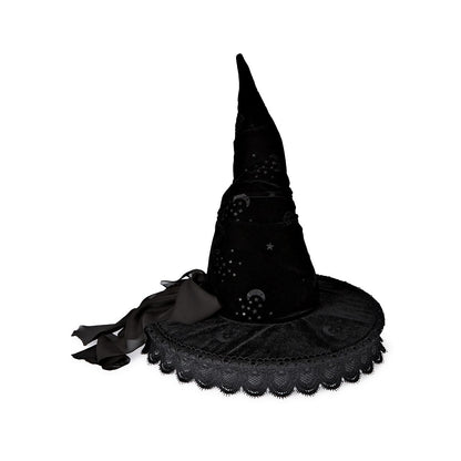 Deluxe Celestial Witch Hat BLACK