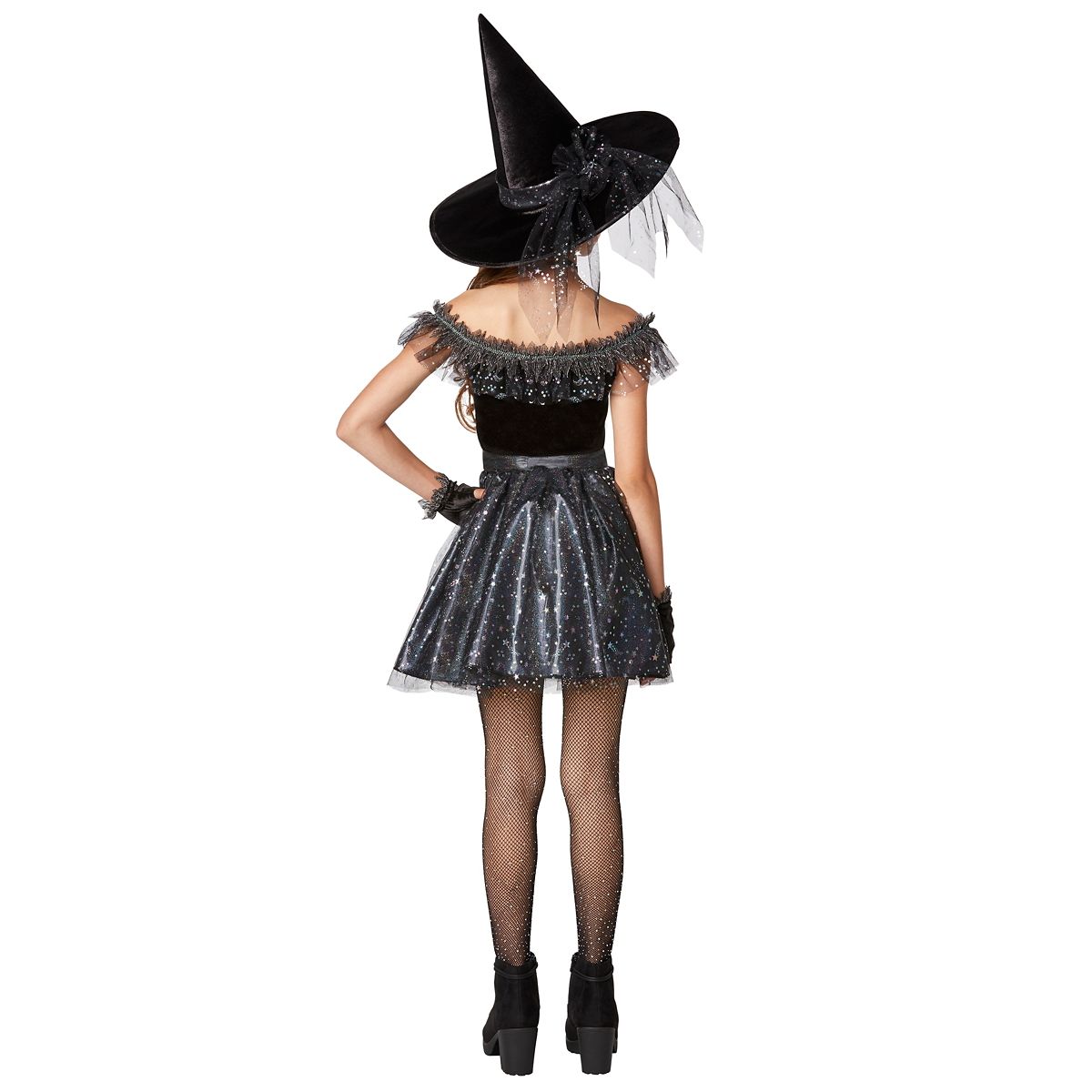 Kids Glitter Witch Costume BLACK