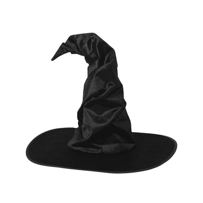 Black Crooked Witch Hat BLACK