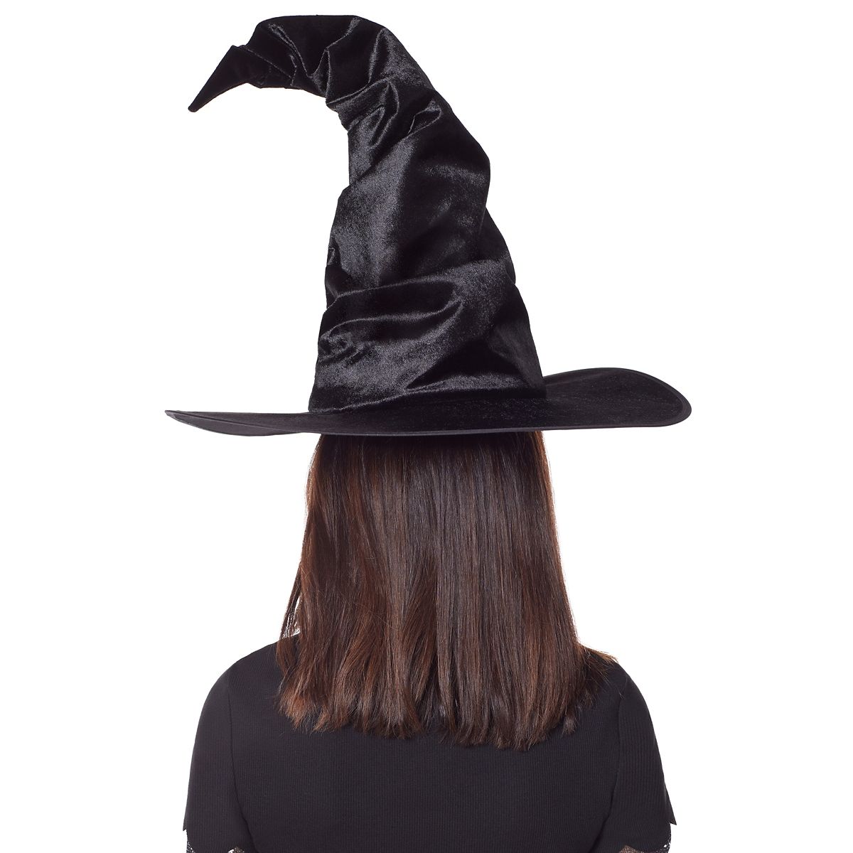 Black Crooked Witch Hat BLACK