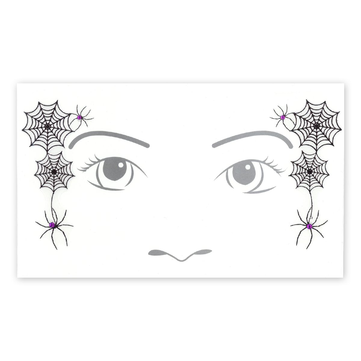 Kids Witch Face Tattoo Decal