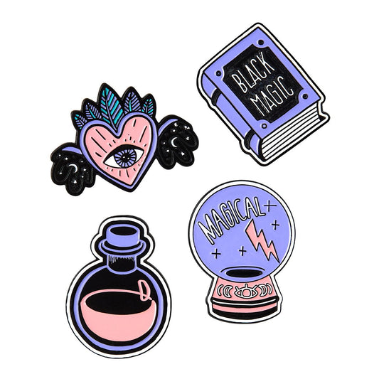 Witchy Pin Set - 4 Pack MULTI-COLOR