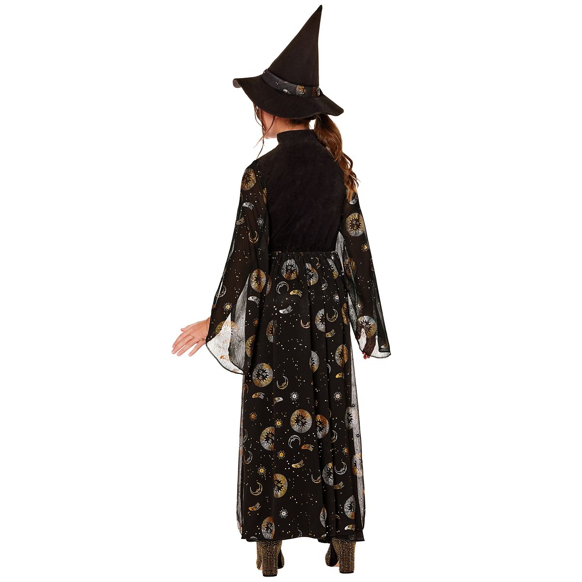 Kids Gold Dust Celestial Witch Costume BLACK/GOLD