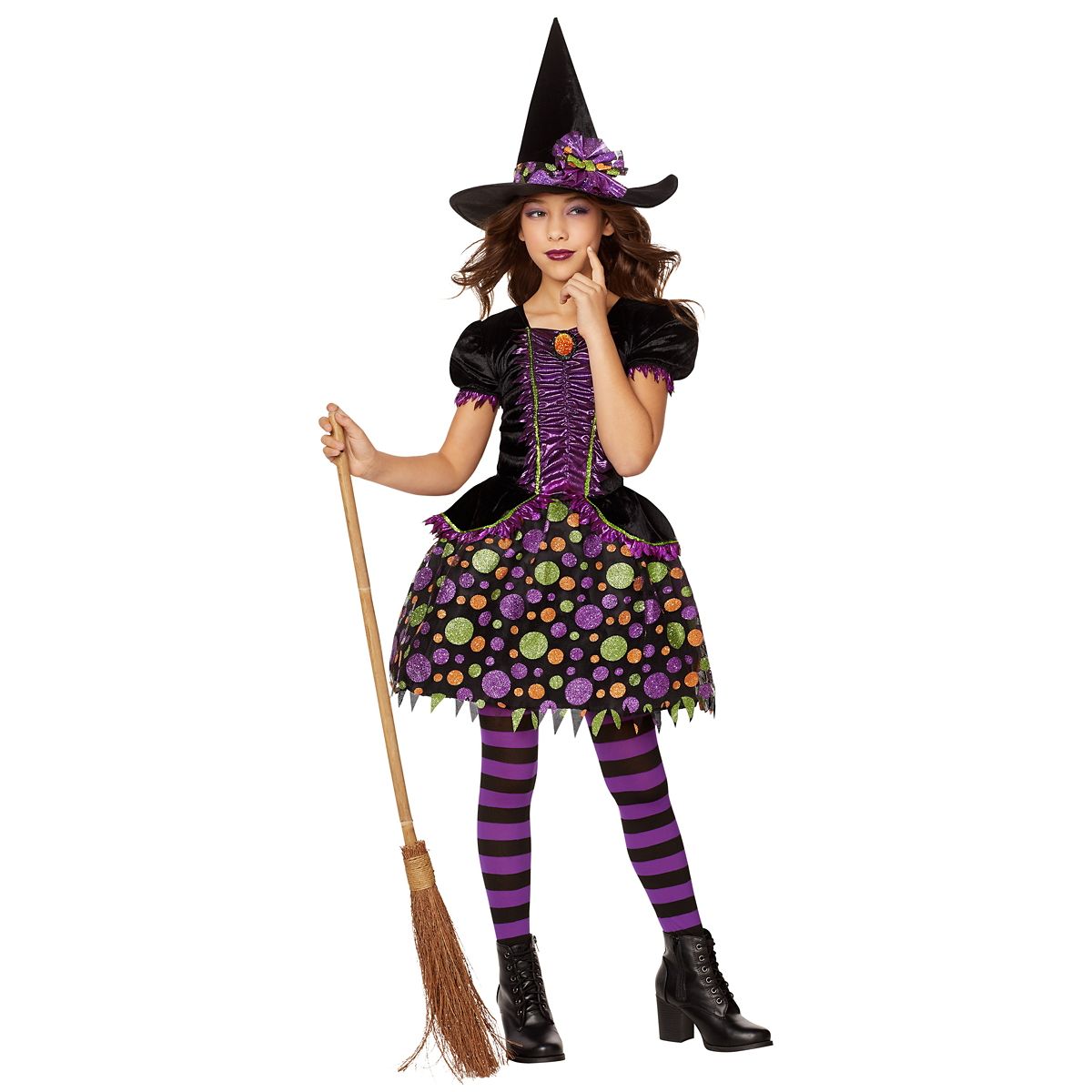 Kids Whimsical Witch Costume BLACK
