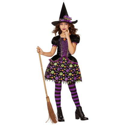 Kids Whimsical Witch Costume BLACK