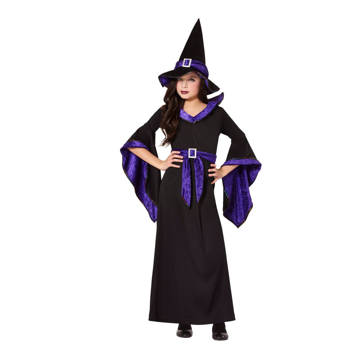 Kids Charmed Witch Costume BLACK AND PURPLE