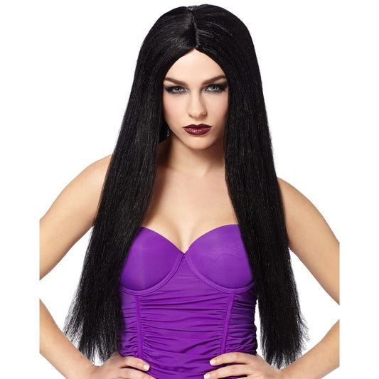 Long Black Witch Wig BLACK