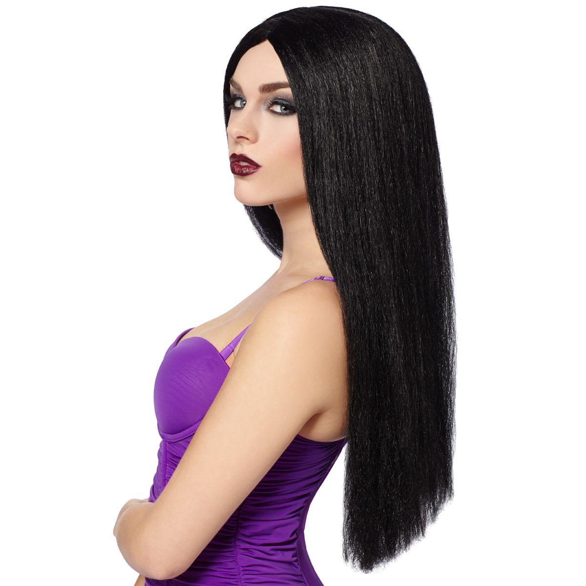 Long Black Witch Wig BLACK