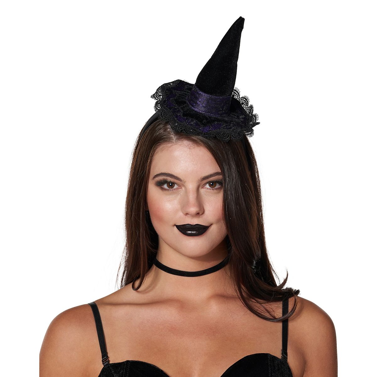 Mini Celestial Witch Hat BLACK AND PURPLE