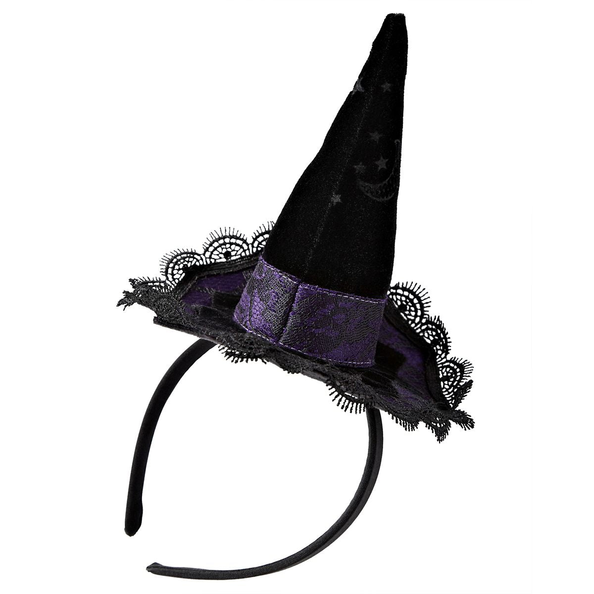 Mini Celestial Witch Hat BLACK AND PURPLE