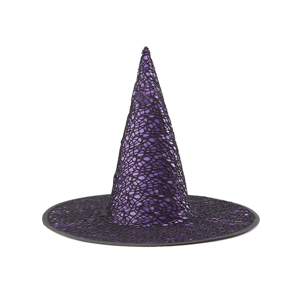 Purple Gothic Witch Hat BLACK AND PURPLE