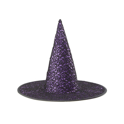 Purple Gothic Witch Hat BLACK AND PURPLE