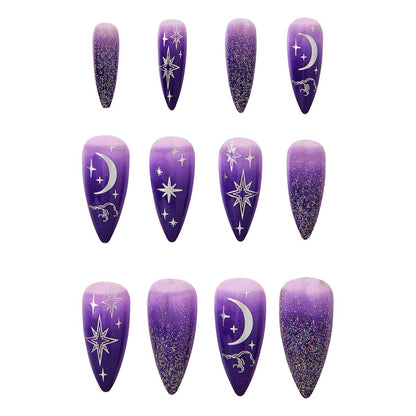 Purple Celestial Press-On Nails PURPLE