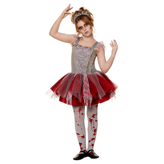 Kids Zombie Ballerina Costume GRAY