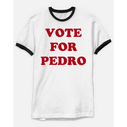 Napoleon Dynamite Vote for Pedro T Shirt BLACK AND WHITE