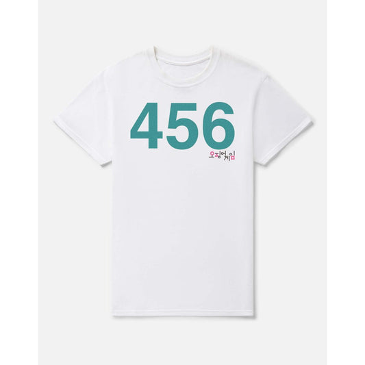 Player 456 T Shirt - Squid Game WHITE