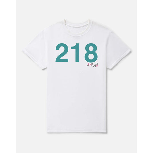 Player 218 T Shirt - Squid Game WHITE
