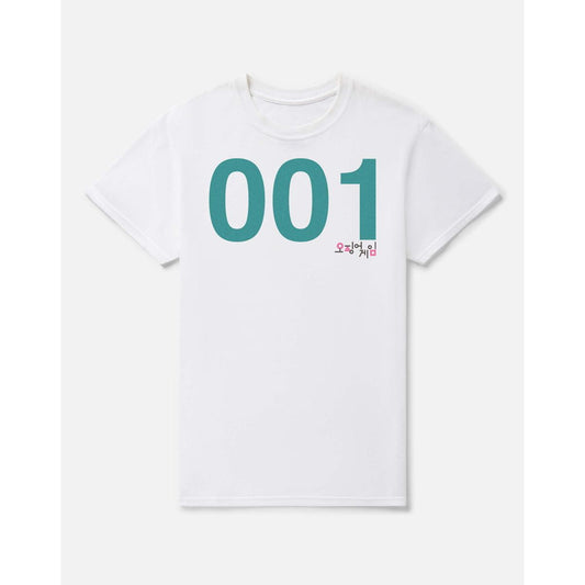 Player 001 T Shirt - Squid Game WHITE