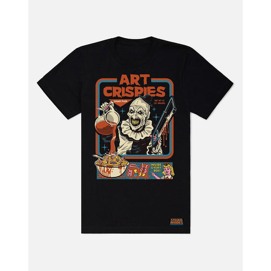 Terrifier Art Crispies T Shirt - Steven Rhodes BLACK