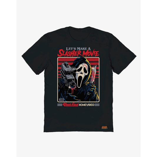 Ghost Face Let's Make a Slasher Movie T Shirt - Steven Rhodes BLACK