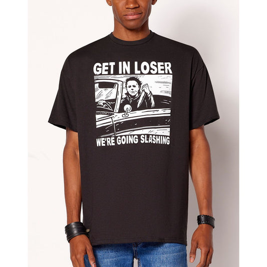 Going Slashing Michael Myers T Shirt - Halloween BLACK