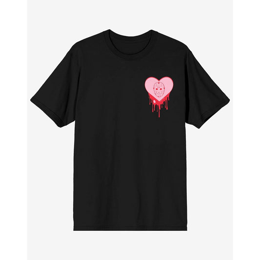 Friday the 13th Bloody Heart T Shirt BLACK