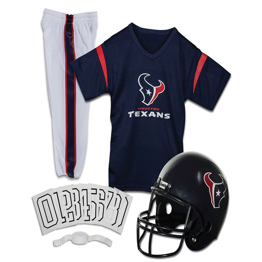 Kids Houston Texans NFL Uniform Costume Deluxe - Franklin Sports RED / BLUE