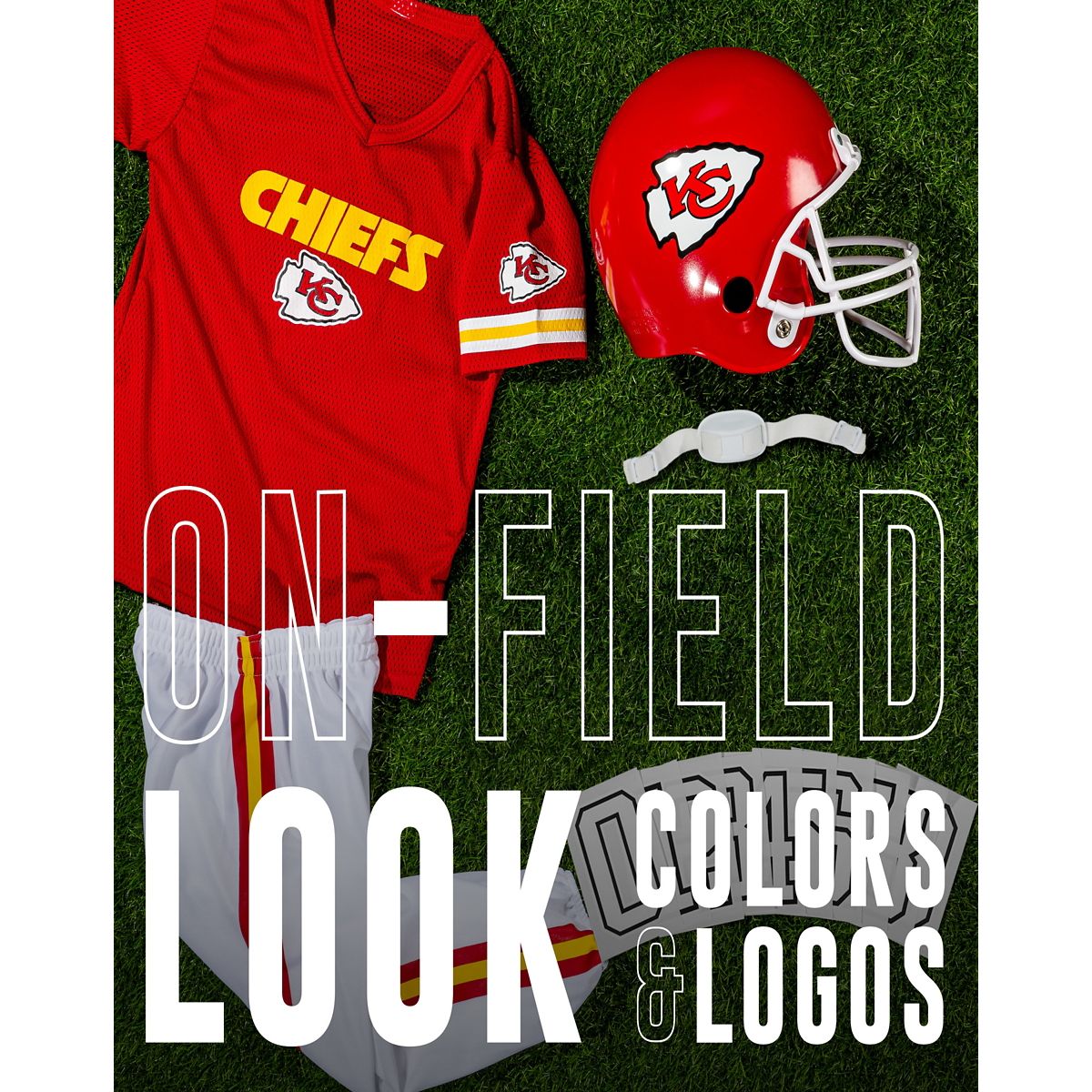 Kids Kansas City Chiefs NFL Uniform Costume Deluxe - Franklin Sports RED AND WHITE