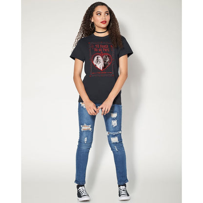 Til Death Do Us Part Chucky and Tiffany T Shirt BLACK