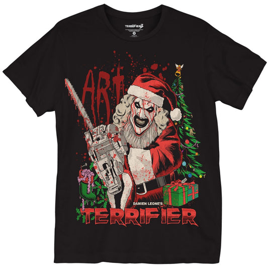 Art the Clown Santa T Shirt - Terrifier BLACK