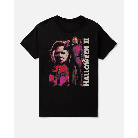 Michael Myers Collage T Shirt - Halloween II BLACK AND RED