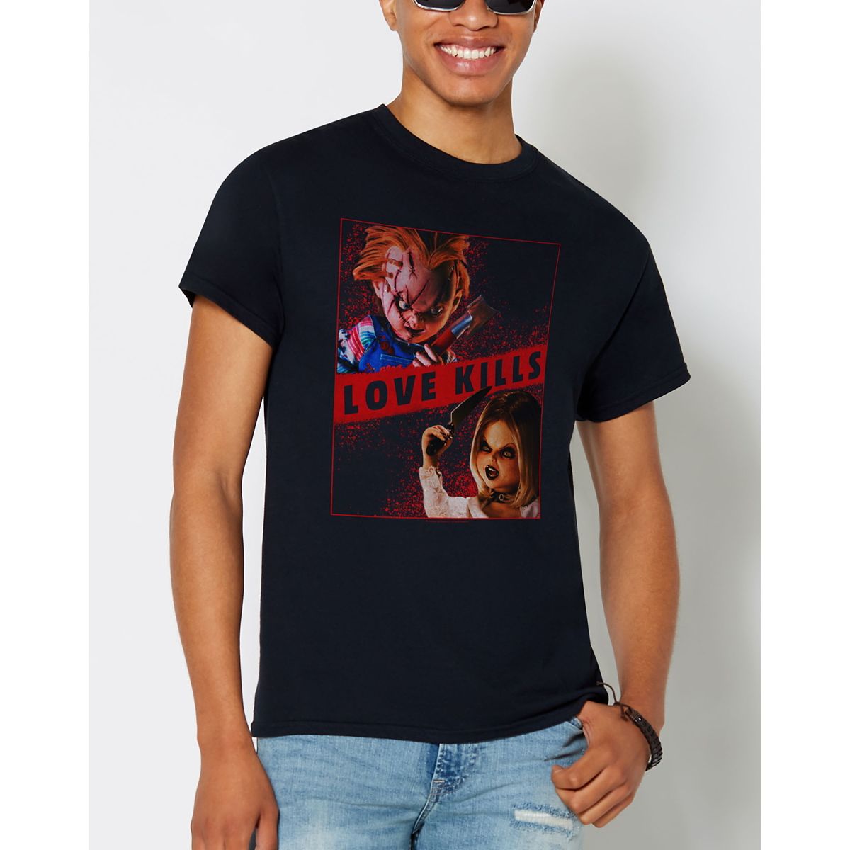 Love Kills Chucky T Shirt BLACK