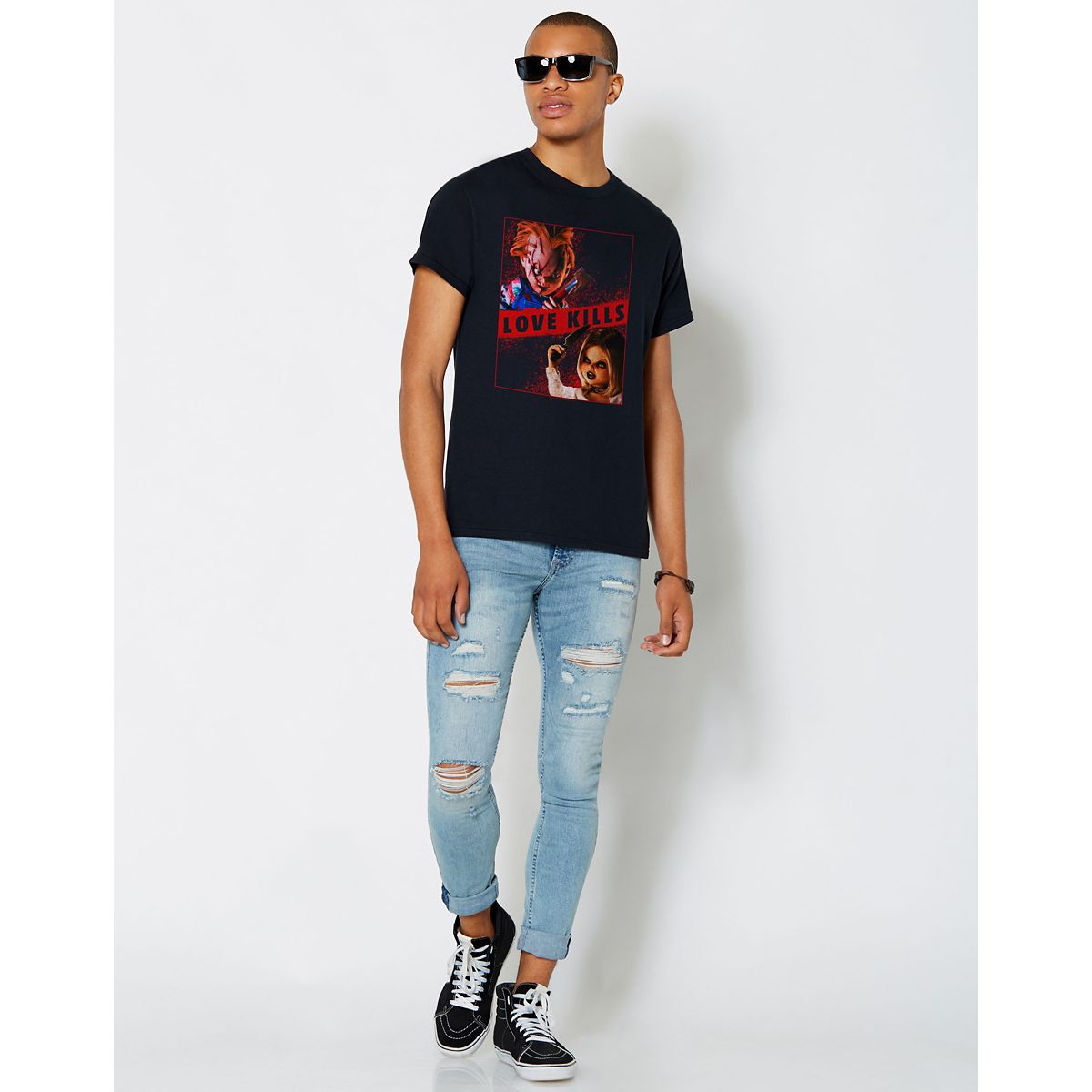 Love Kills Chucky T Shirt BLACK