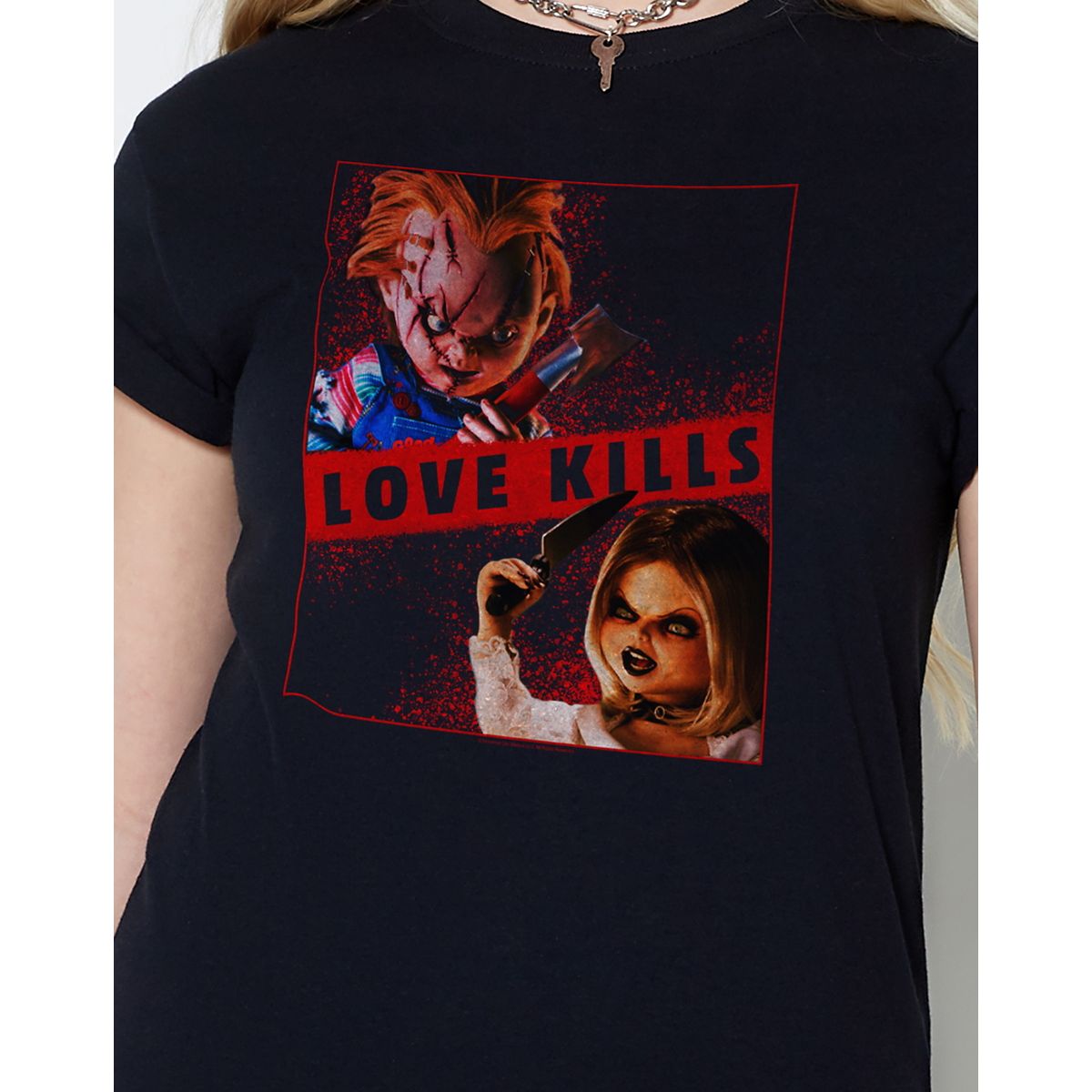 Love Kills Chucky T Shirt BLACK