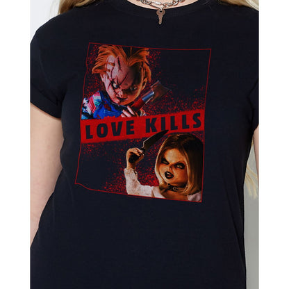 Love Kills Chucky T Shirt BLACK