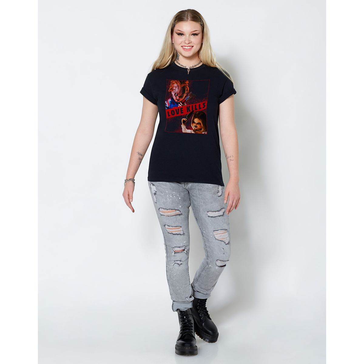 Love Kills Chucky T Shirt BLACK