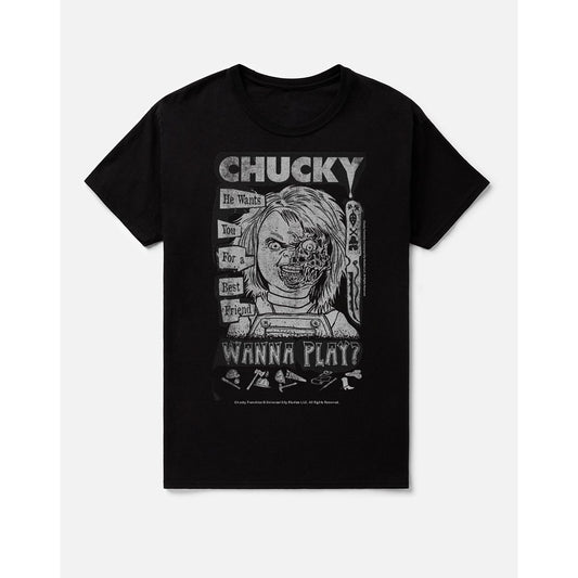 Chucky Wanna Play T Shirt BLACK