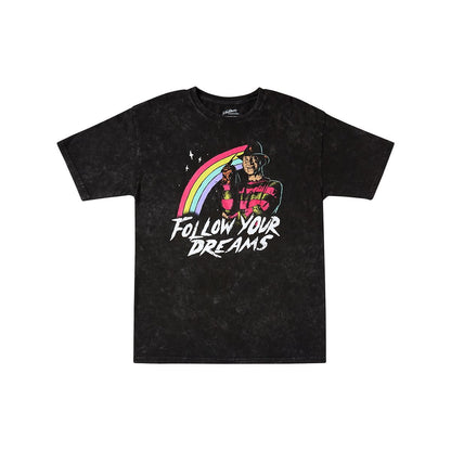 Freddy Krueger Rainbow T Shirt - Nightmare on Elm Street BLACK