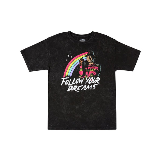 Freddy Krueger Rainbow T Shirt - Nightmare on Elm Street BLACK