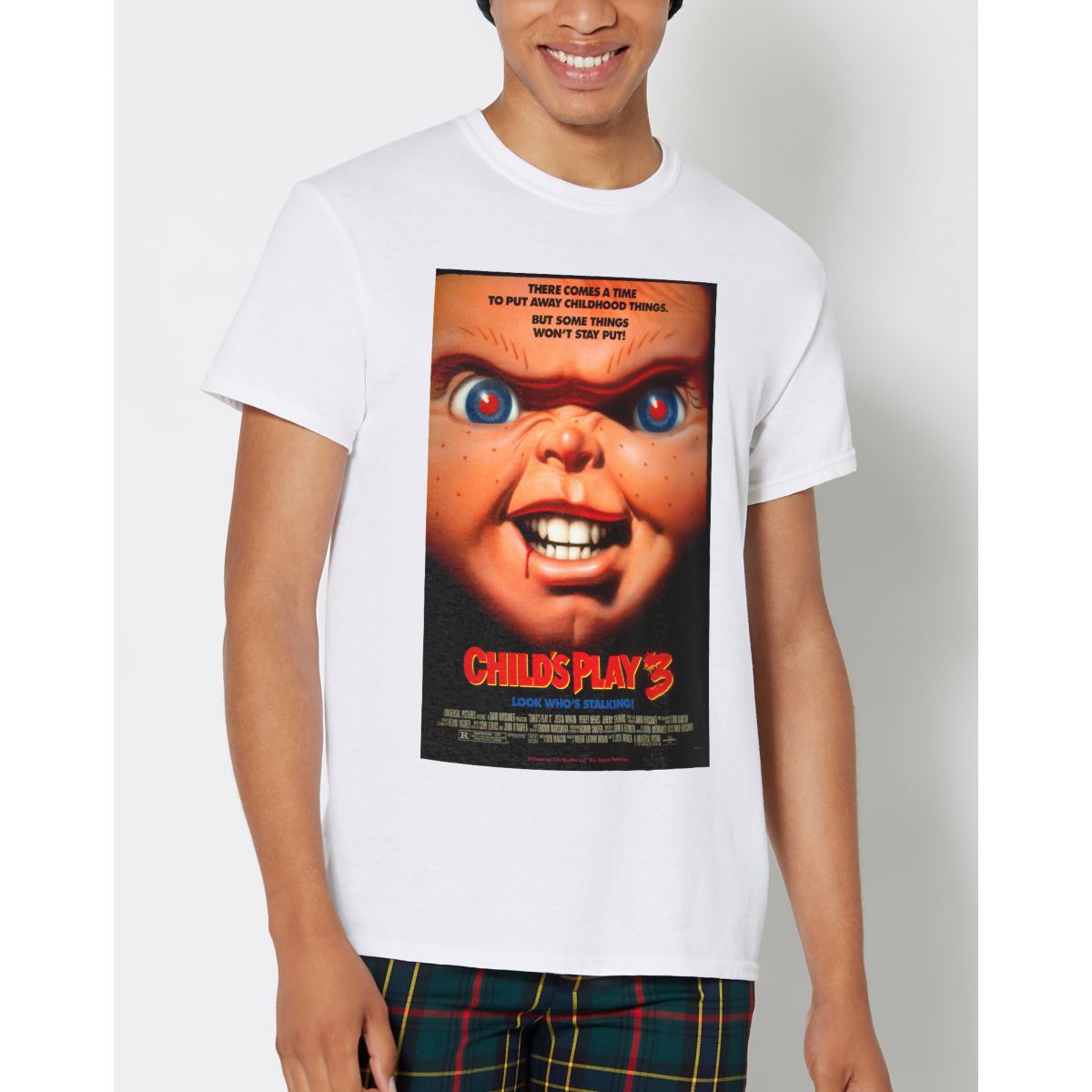 White Child's Play 3 Chucky T Shirt WHITE