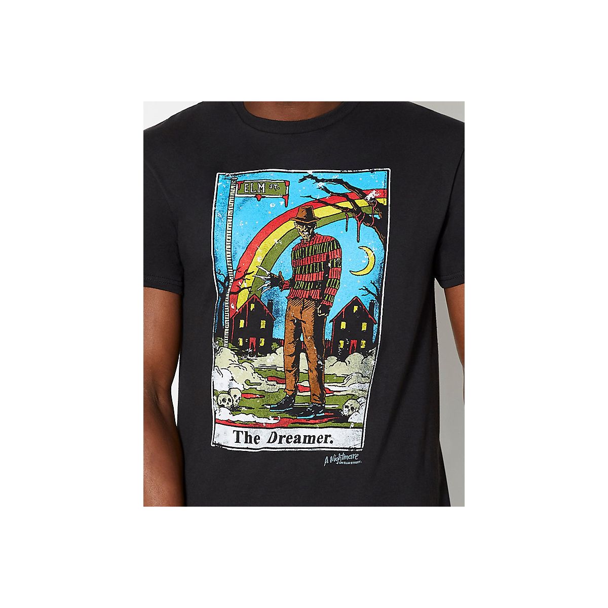 Freddy Krueger Tarot Card T Shirt - A Nightmare on Elm Street BLACK