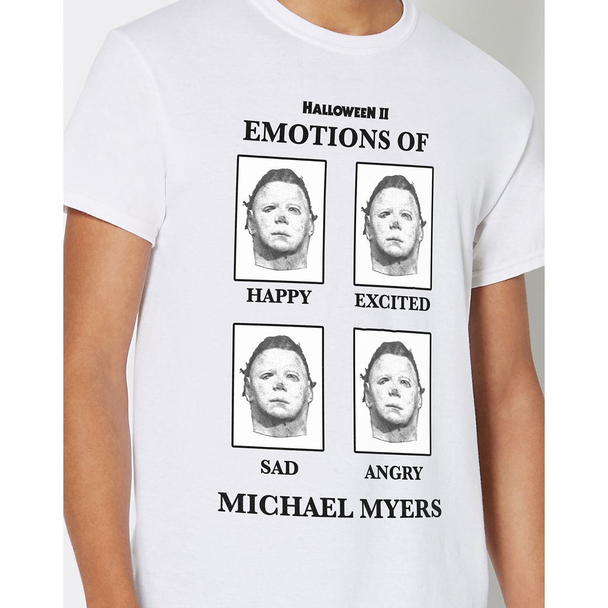 Emotions of Michael Myers T Shirt - Halloween II WHITE