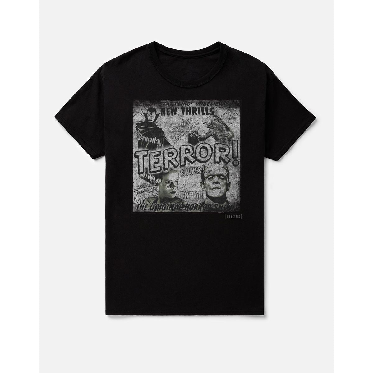 Universal Monsters The Original Horror Show T Shirt BLACK