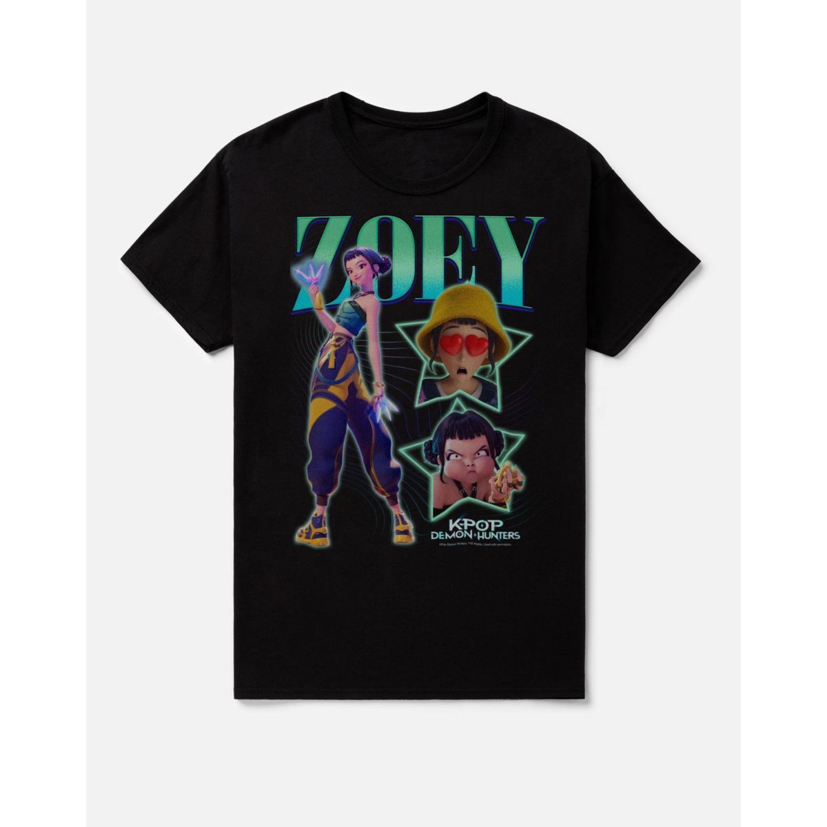 Zoey Stars T Shirt - KPop Demon Hunters BLACK