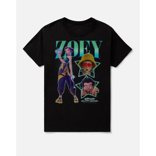 Zoey Stars T Shirt - KPop Demon Hunters BLACK