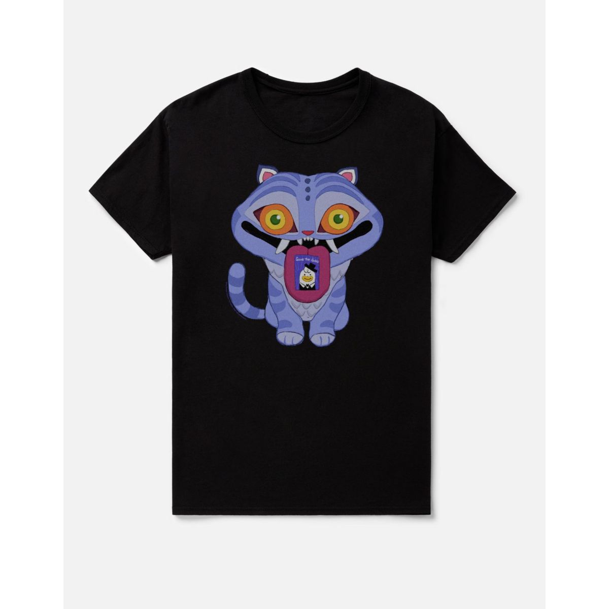 Chibi Derpy Tiger Save the Date T Shirt – KPop Demon Hunters BLACK