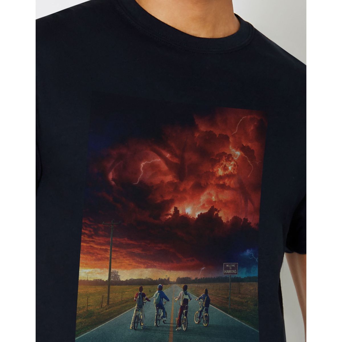 Road Stranger Things T Shirt BLACK