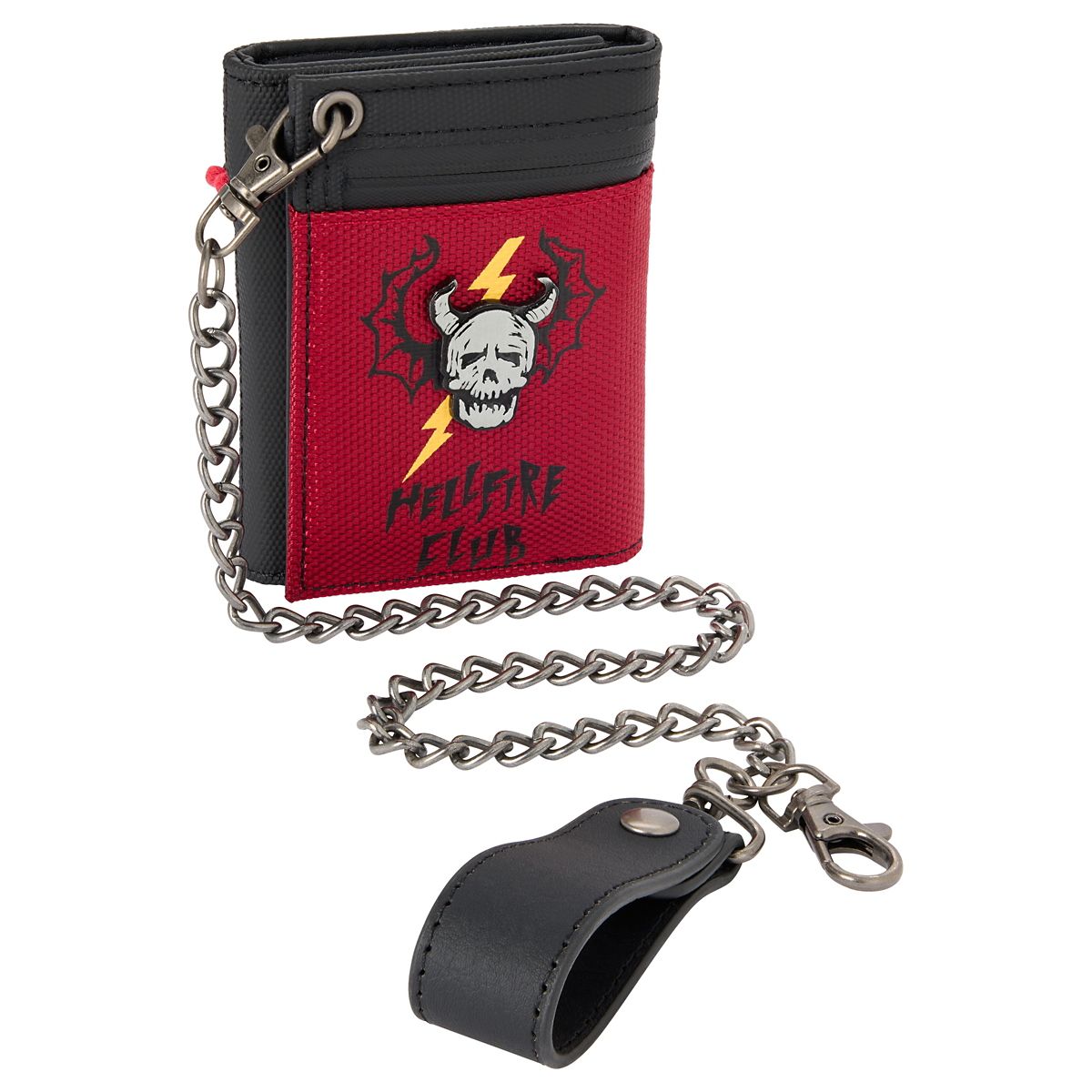 Hellfire Club Chain Wallet - Stranger Things BLACK AND RED