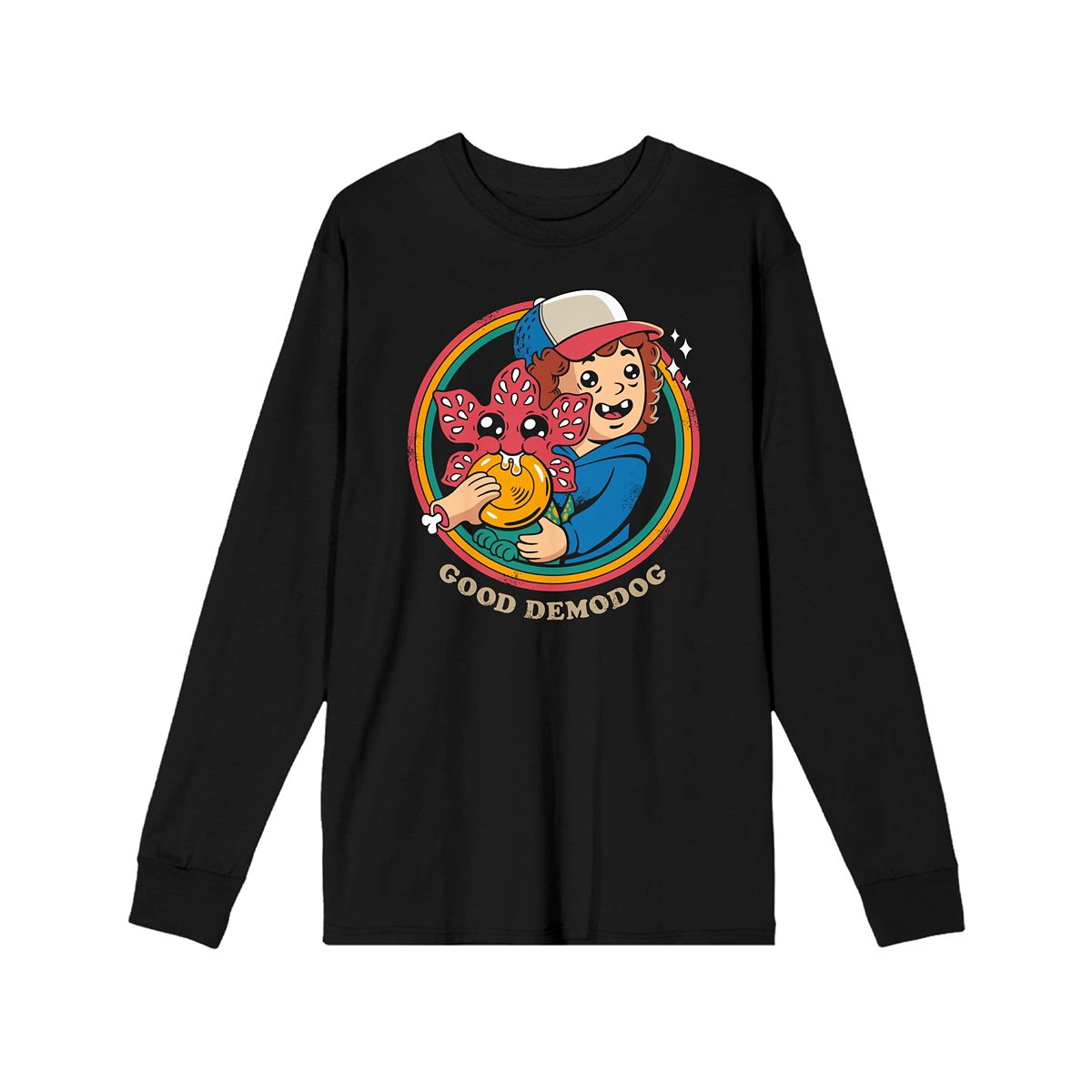 Good Demodog Long Sleeve T Shirt - Stranger Things BLACK
