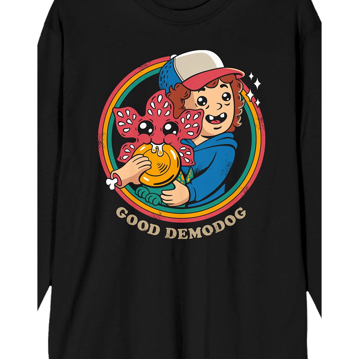 Good Demodog Long Sleeve T Shirt - Stranger Things BLACK